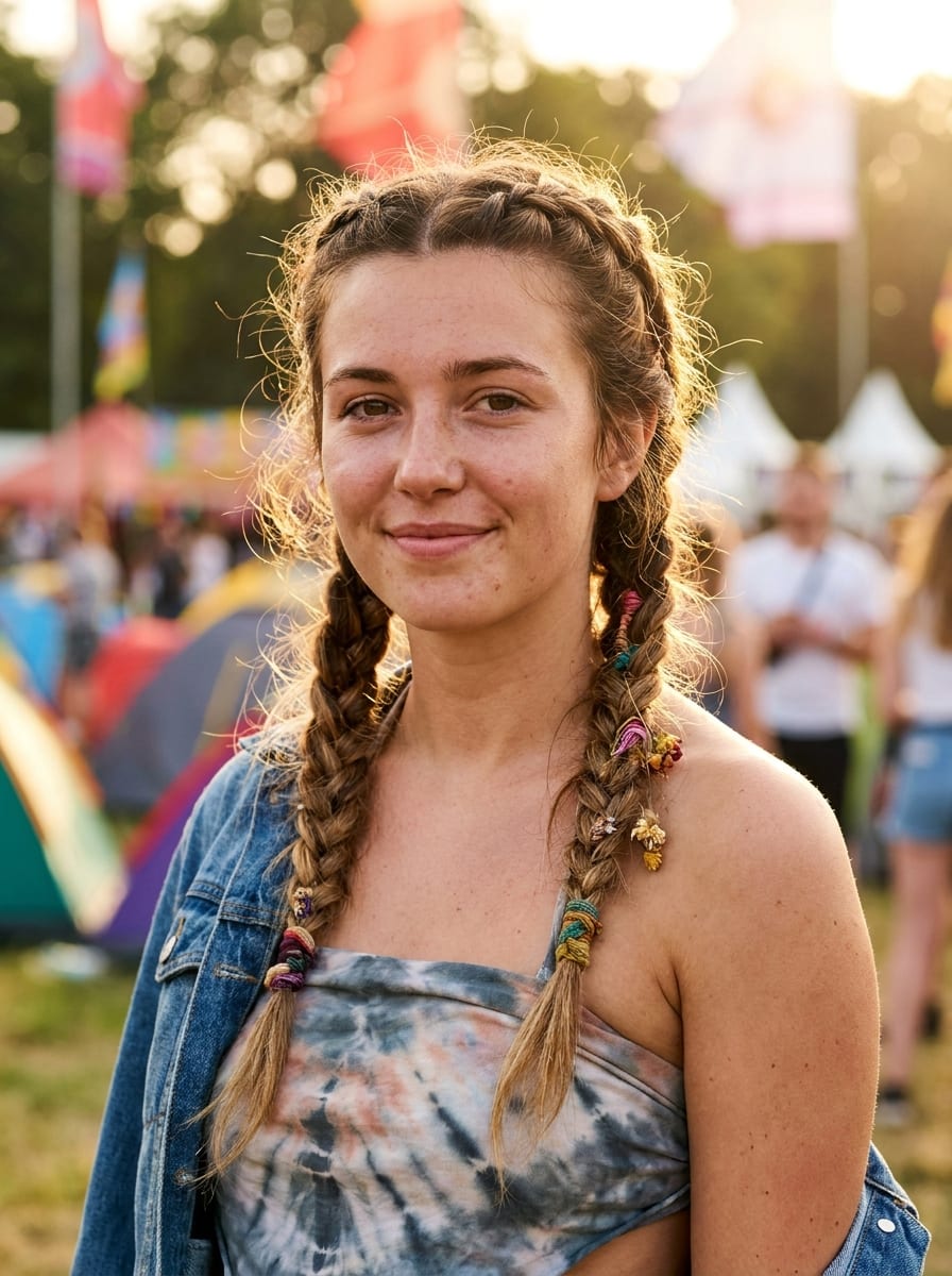 Messy Boxer Braids - Festival Frisur 2026